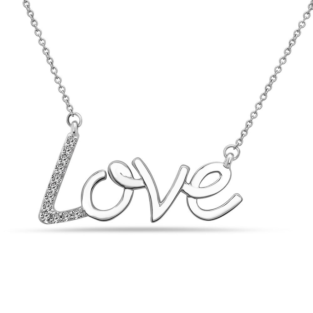 0.12cttw Love Pendant set in 14k Gold 7631952085052