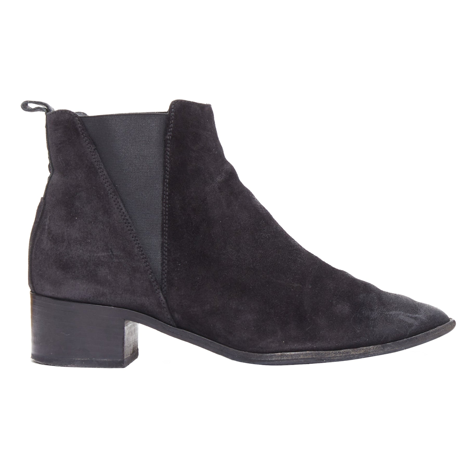Acne Studios Jensen Black Suede Geometric Gusset Boots Eu38 7826348507196