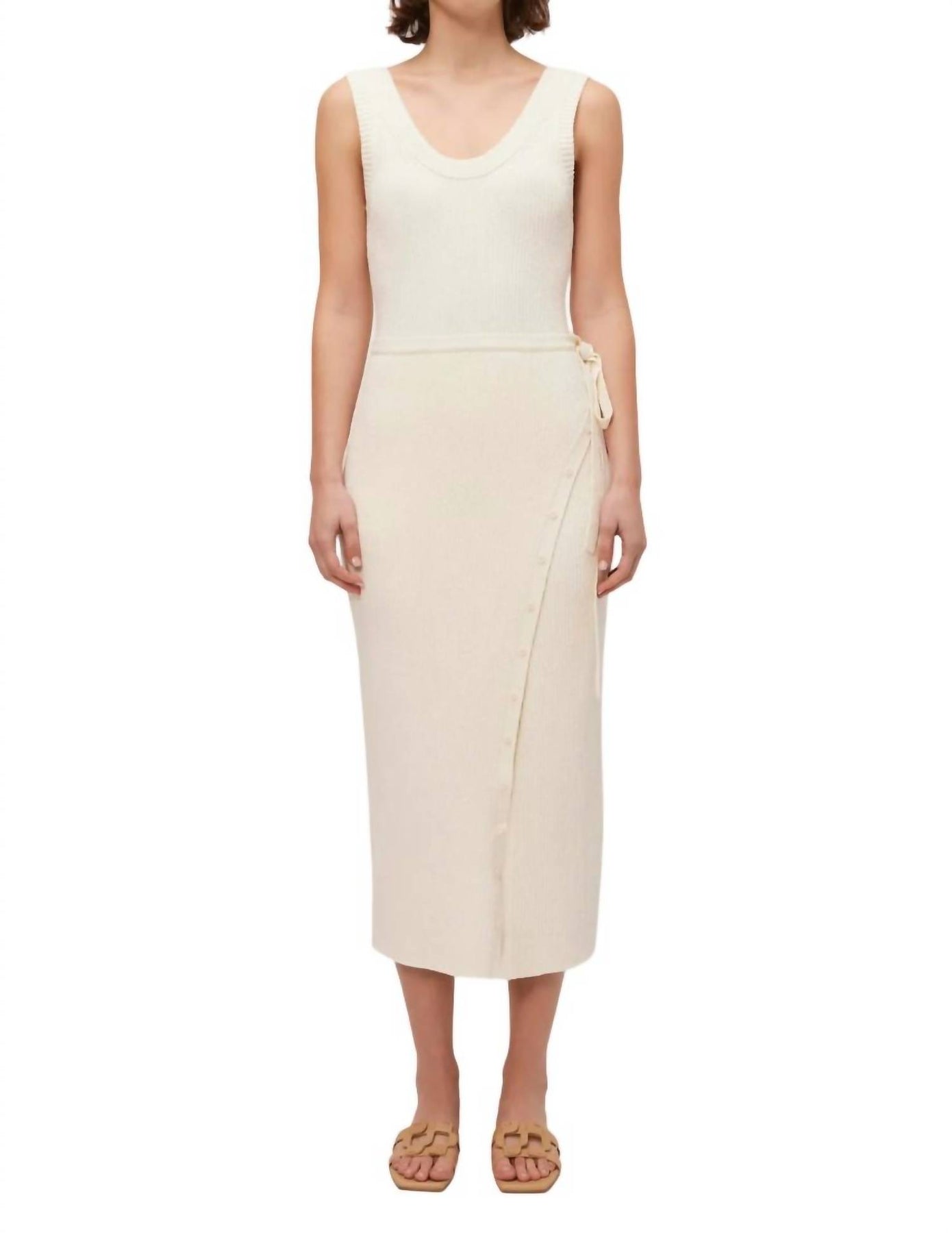 Tillie Wrap Dress In Ivory 7772065562684