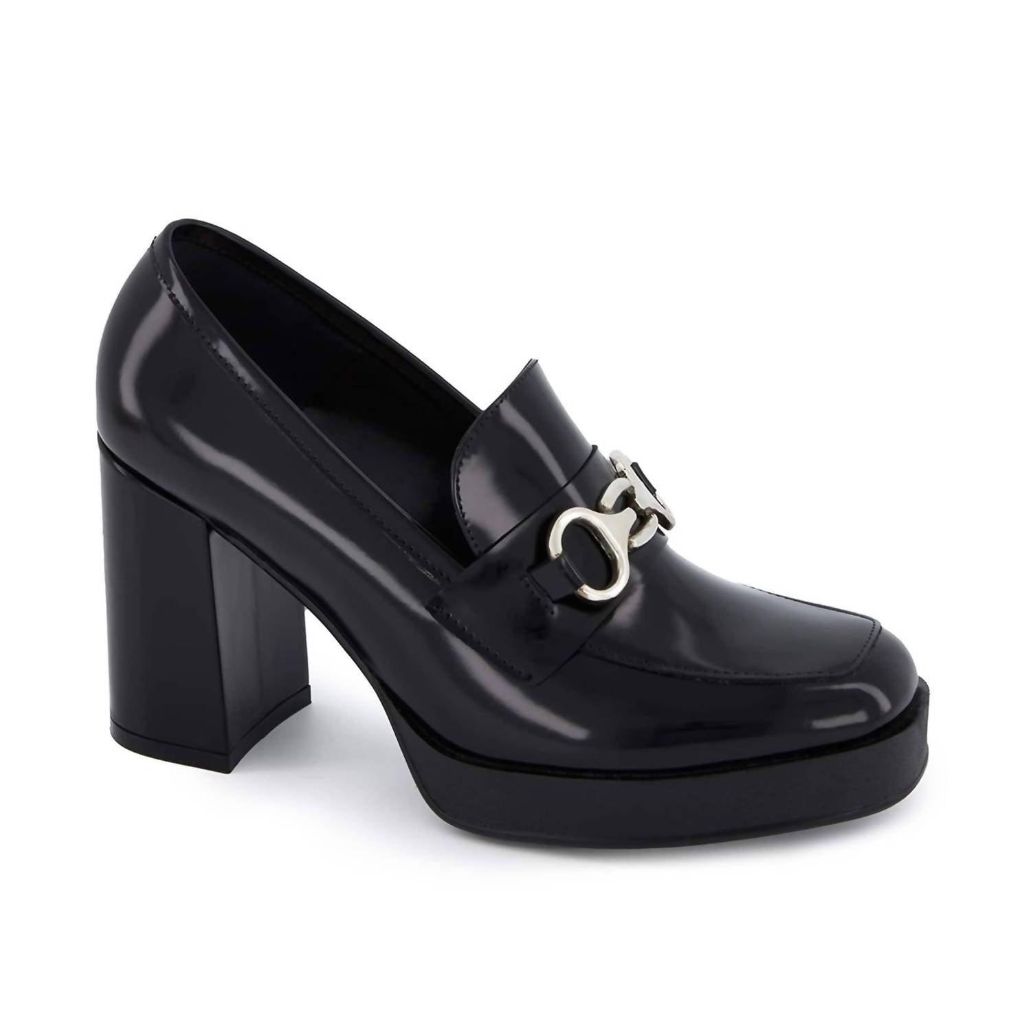 Women's High Heel Loafers In Black 7800776294460