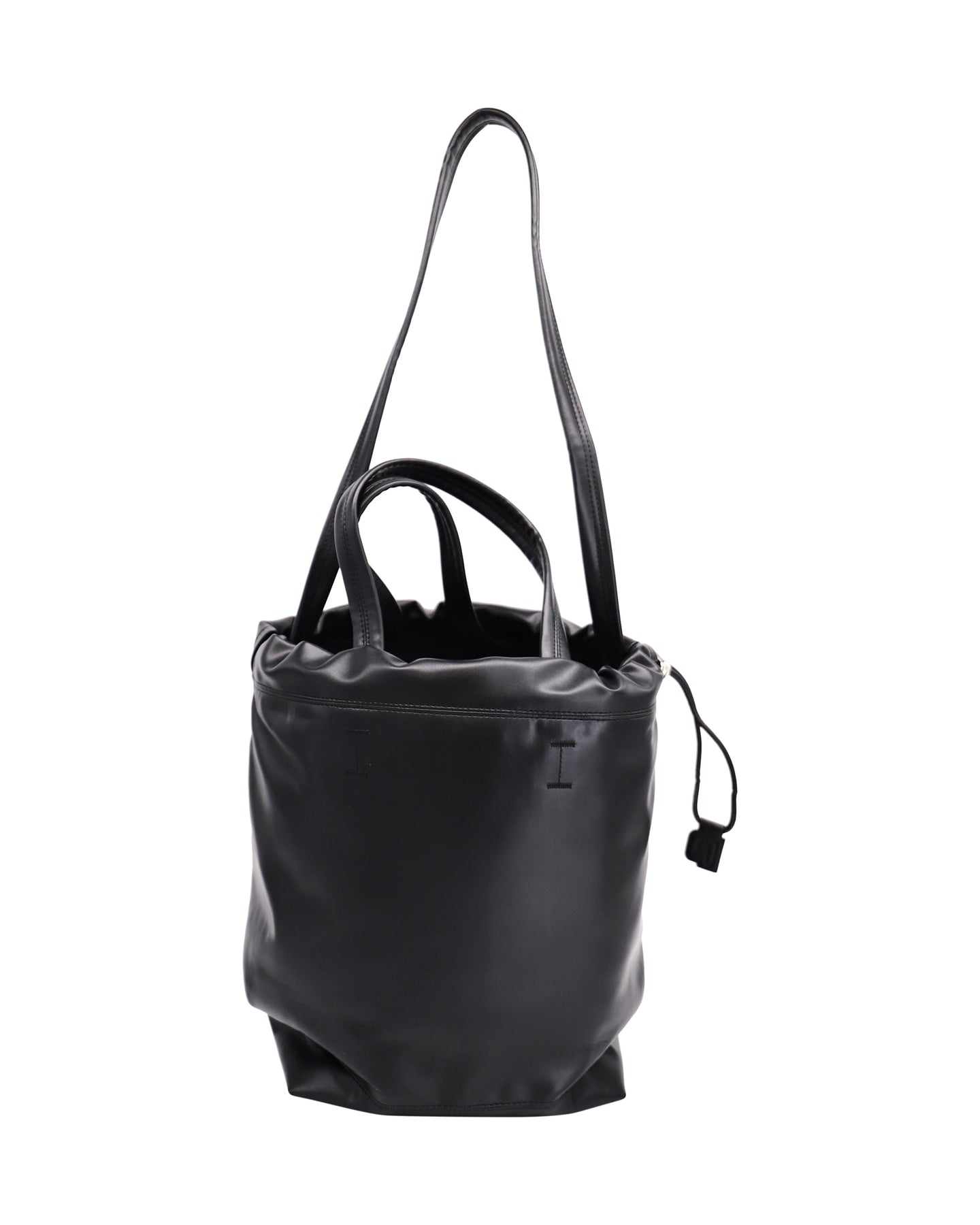 Paco Rabanne Bucket Bag in Black Faux Leather