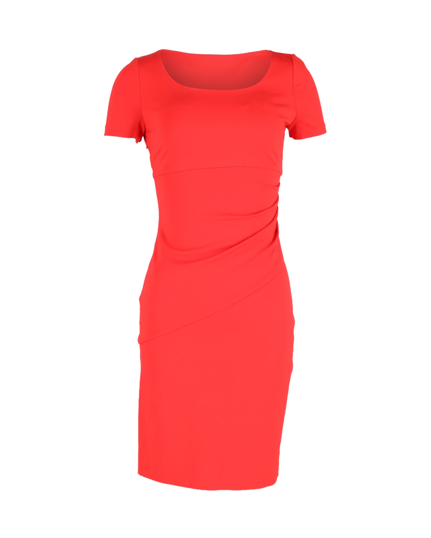 Diane Von Furstenberg Bevina Mini Sheath Dress in Red Viscose 7826348048444