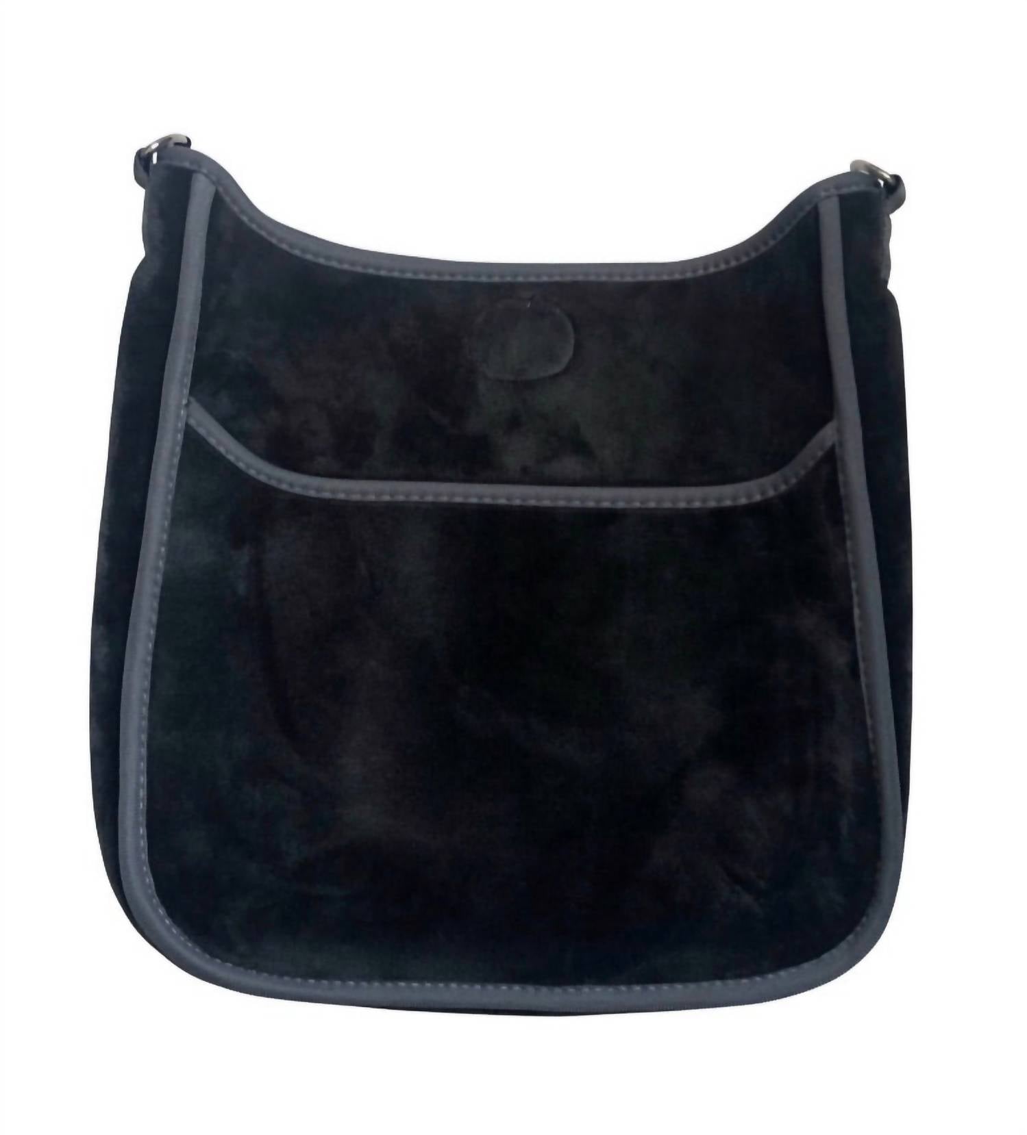 Women's Velvet Crossbody (No Strap) In Grey 7264620904508