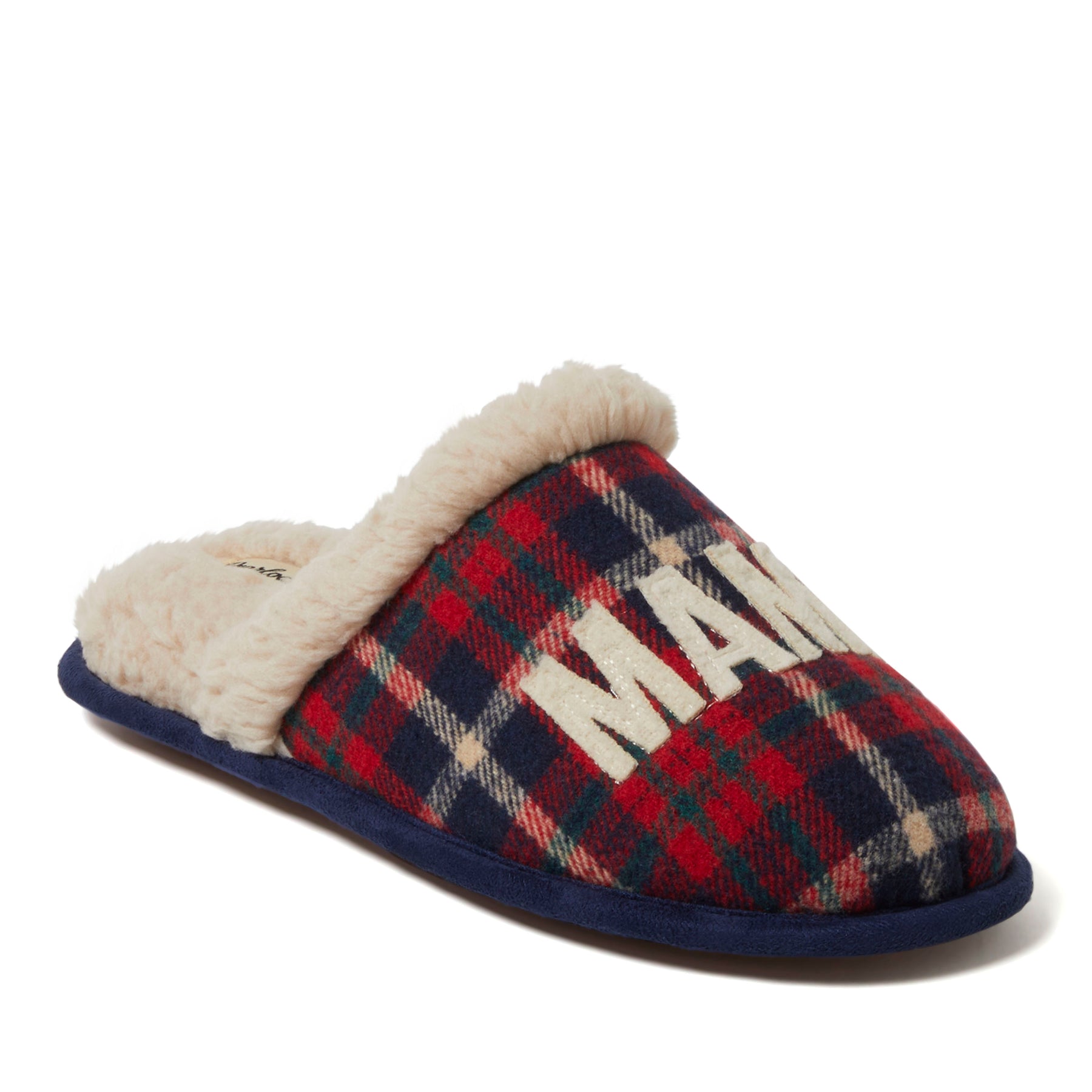 Dearfoams Women's Mama Bear Plaid Scuff Slipper 7271589937212