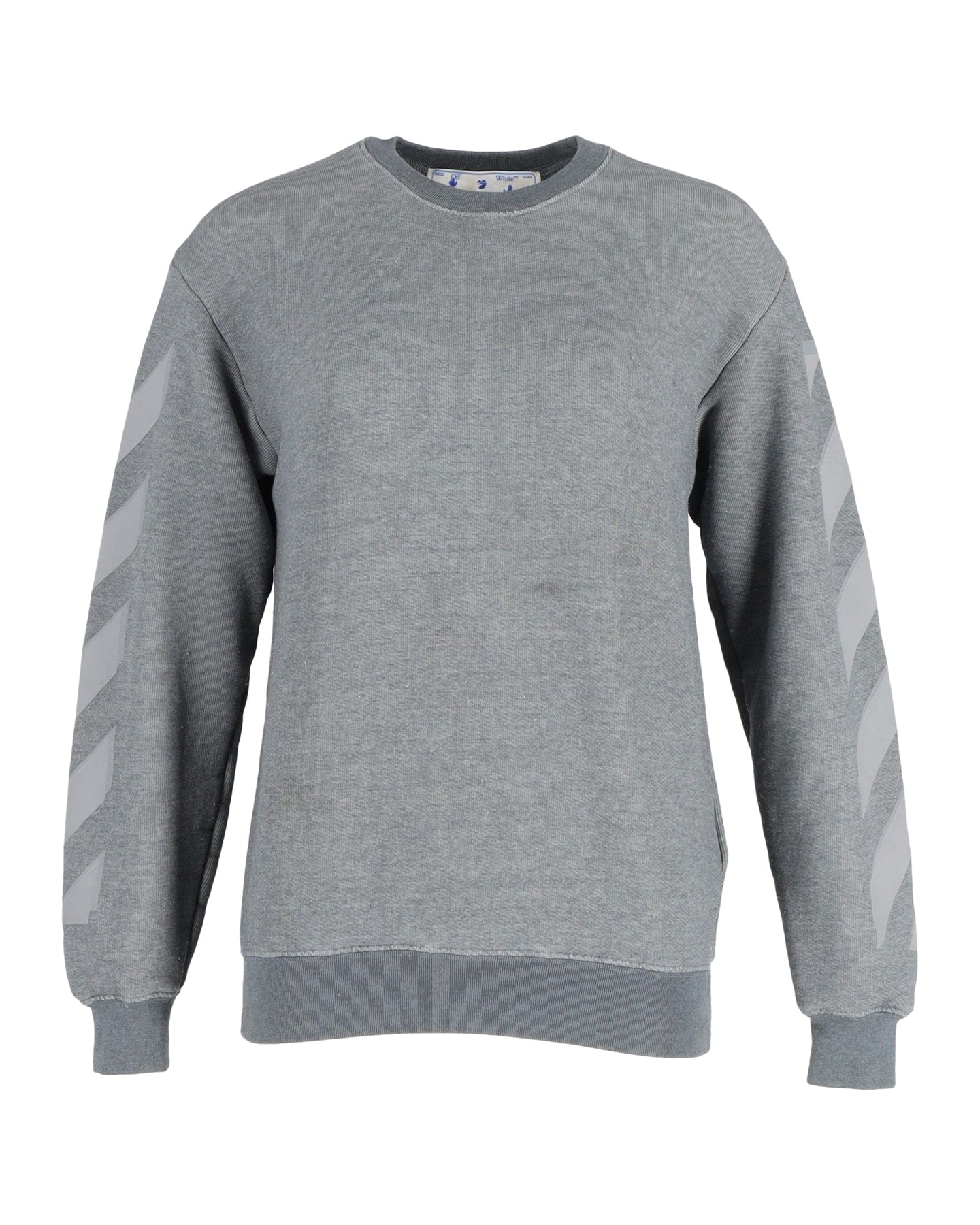 Off-White Arrows Crewneck Sweatshirt in Grey Cotton 7802192756796