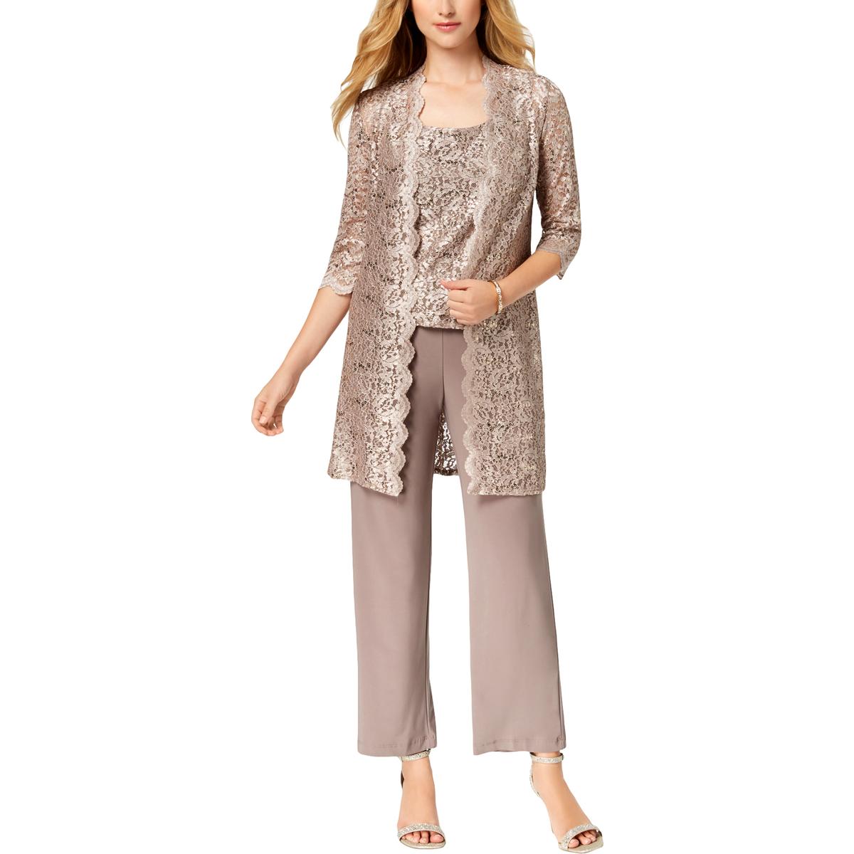Petites Lace Party Pant Suit
