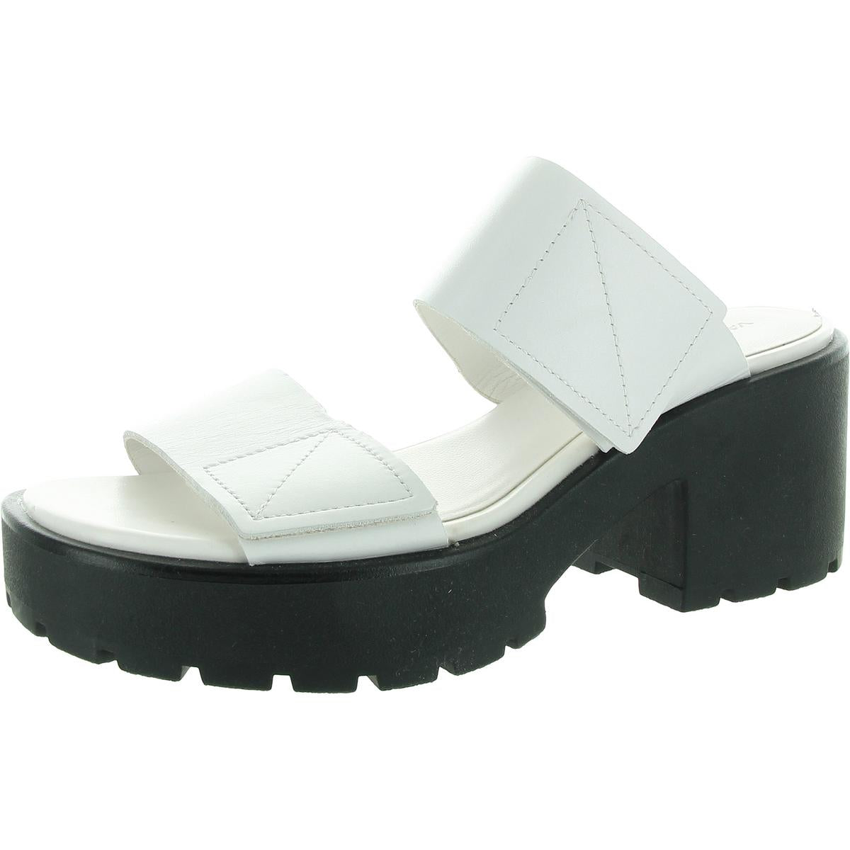 Adjustable Leather Block Heel