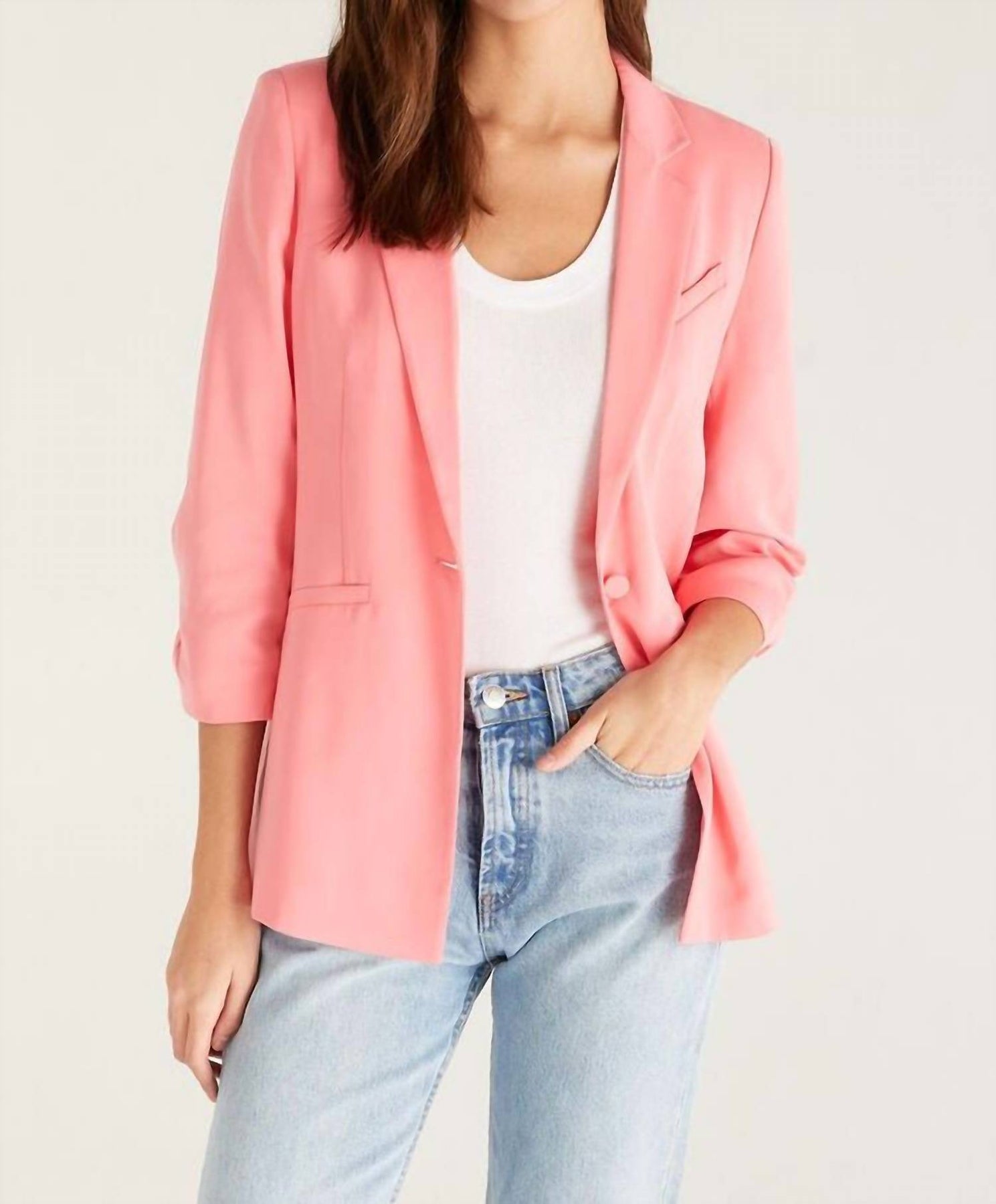 Cinema Blazer In Sunkist Coral