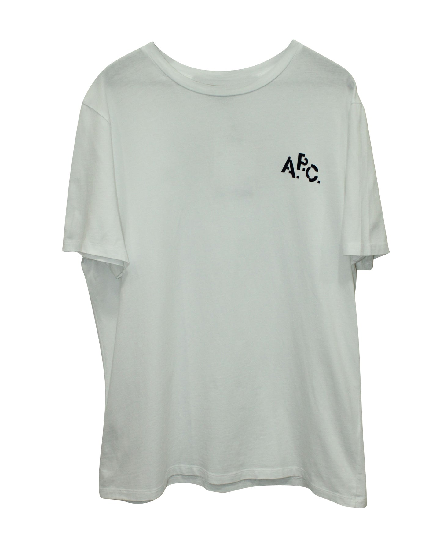 APC Logo Print T-Shirt in White Cotton 7826335072316