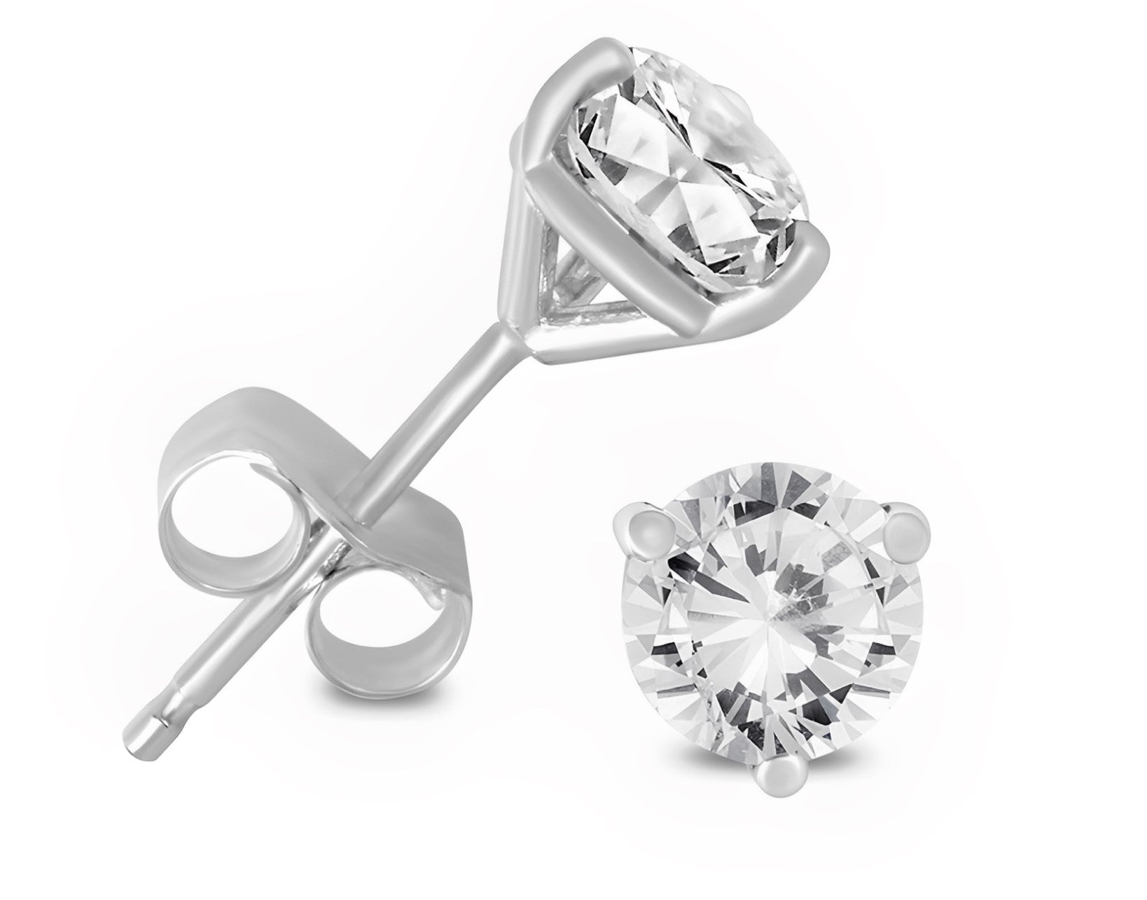 14kt white gold diamond martini stud earrings containing 0.50 cts tw 7261495820348