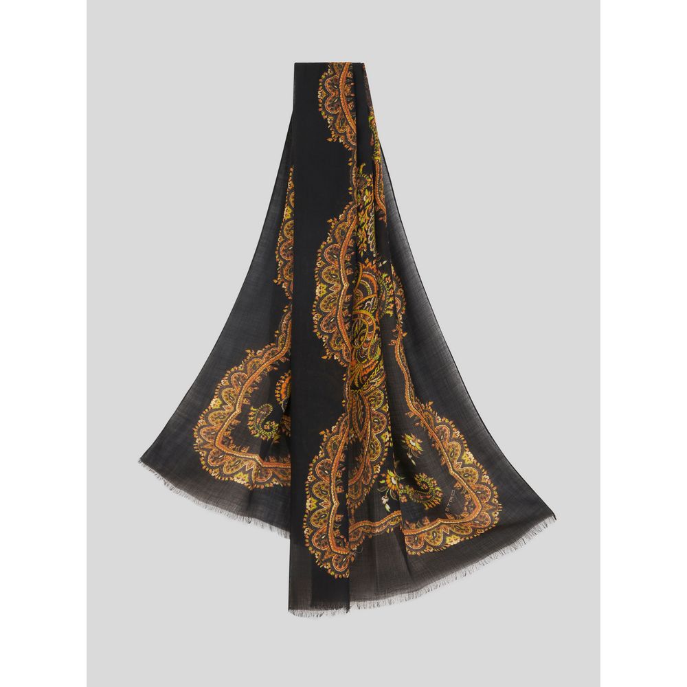 CASHMERE SCARF WITH ORNAMENTAL PRINT 7826204098620