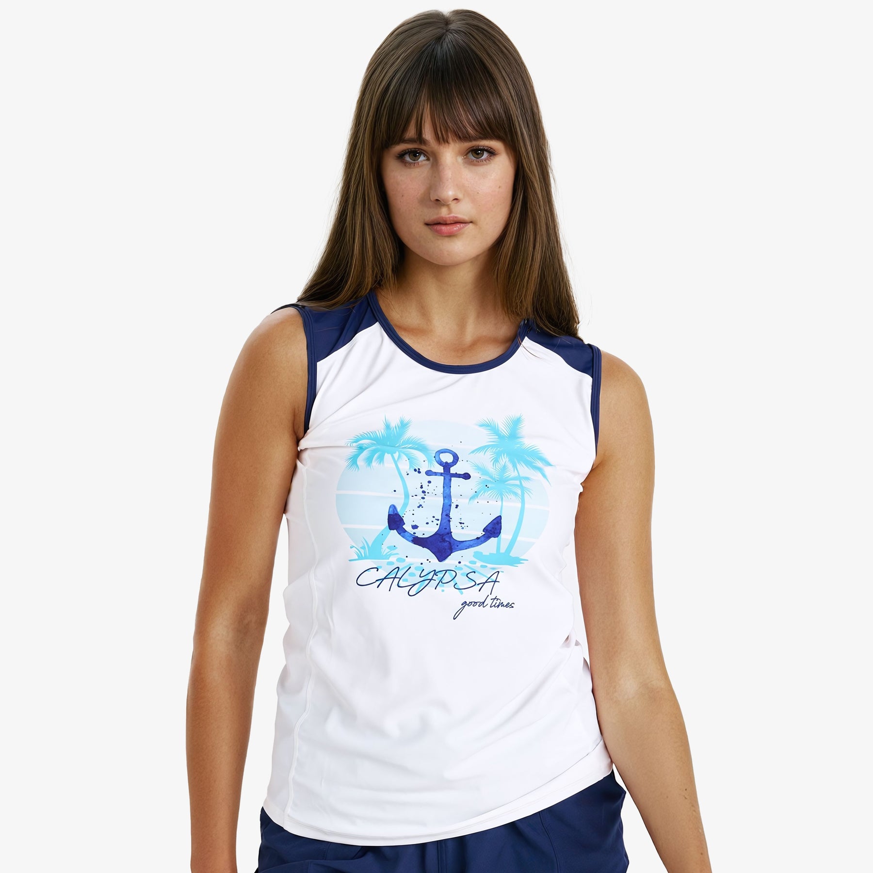 Women's Loose Fit Tankini Maya Swim Top 7761368186940