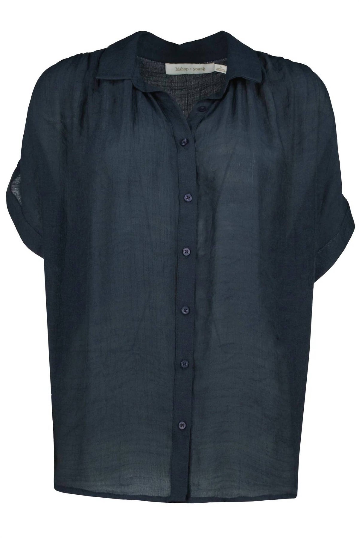 Women's Taylor Button Front Blouse In Marine Navy
