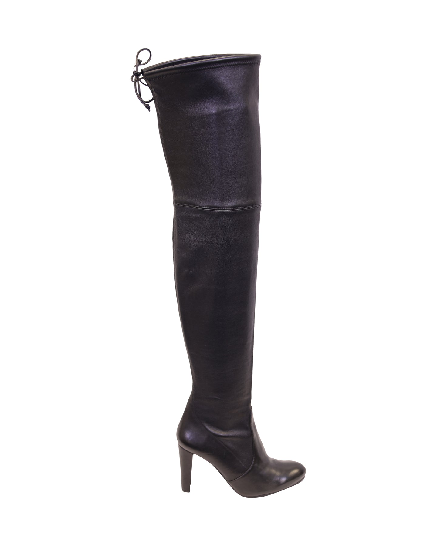 Stuart Weitzman Highland Over-the-Knee Boots in Black Calfskin Leather