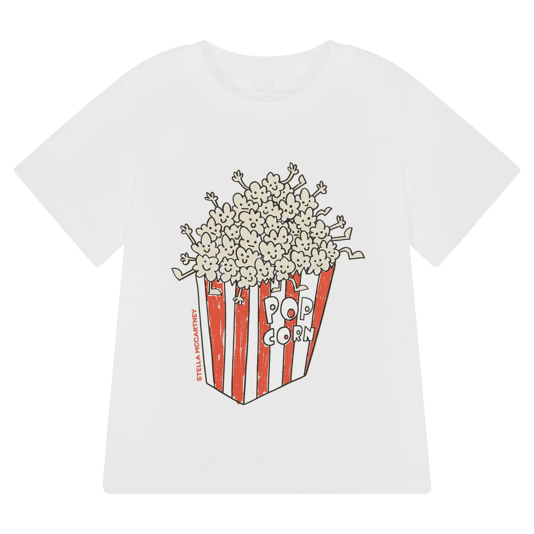 White Popcorn Graphic T-Shirt