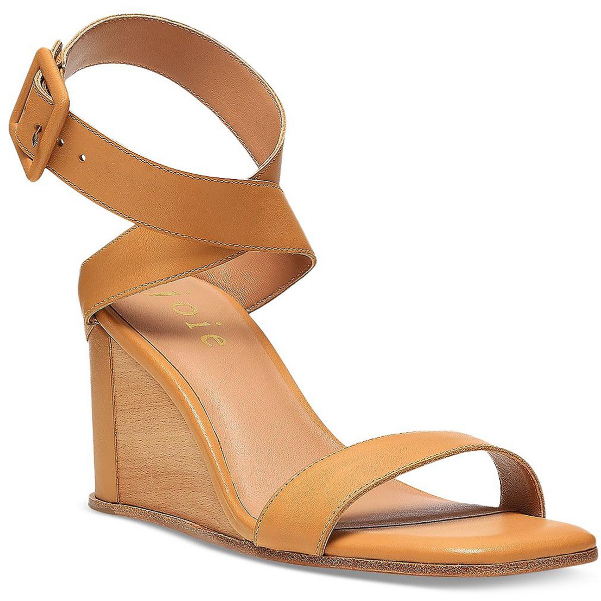 Bayley 35 Leather Ankle Strap Wedge Sandals