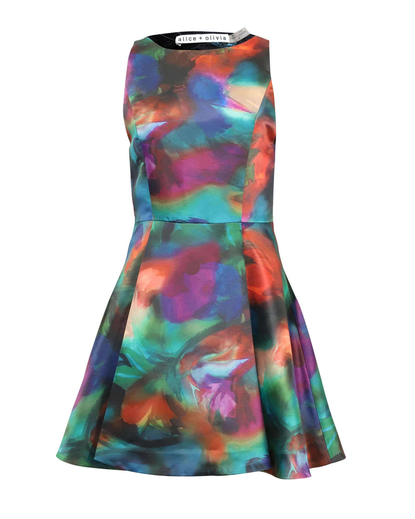 Alice + Olivia Emery Floral Dress in Multicolor Polyester