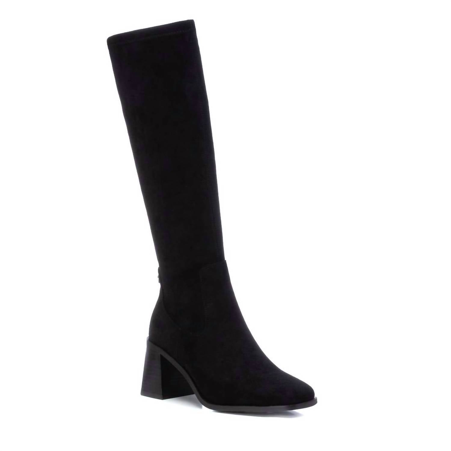Women's Suede Dress Boots In Black