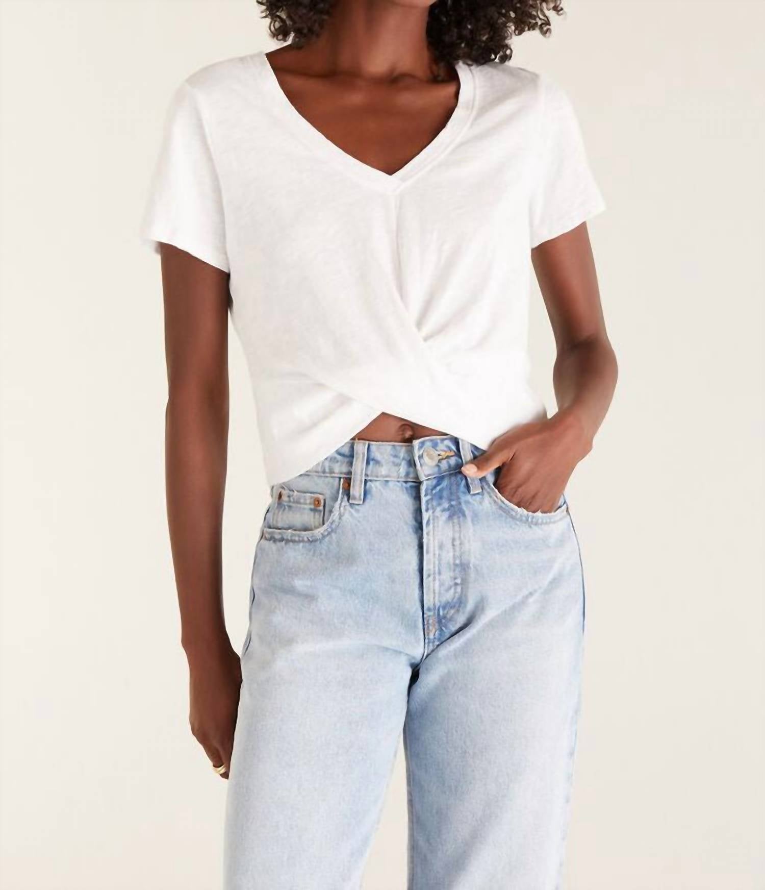 Twist Of Fate Slub Tee In White