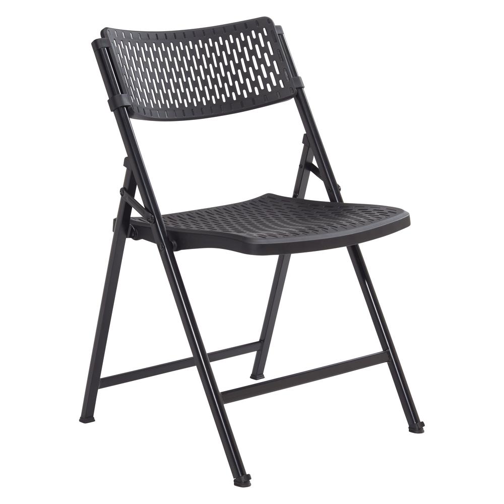 NPS AirFlex Series Premium Polypropylene Folding Chair, Black (Pack of 4)