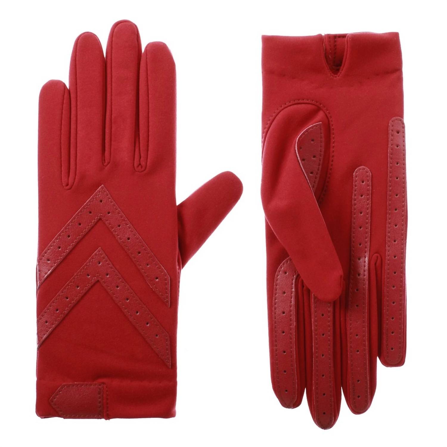Women's Chevron Shortie Gloves In Chili Peper 7259026391100