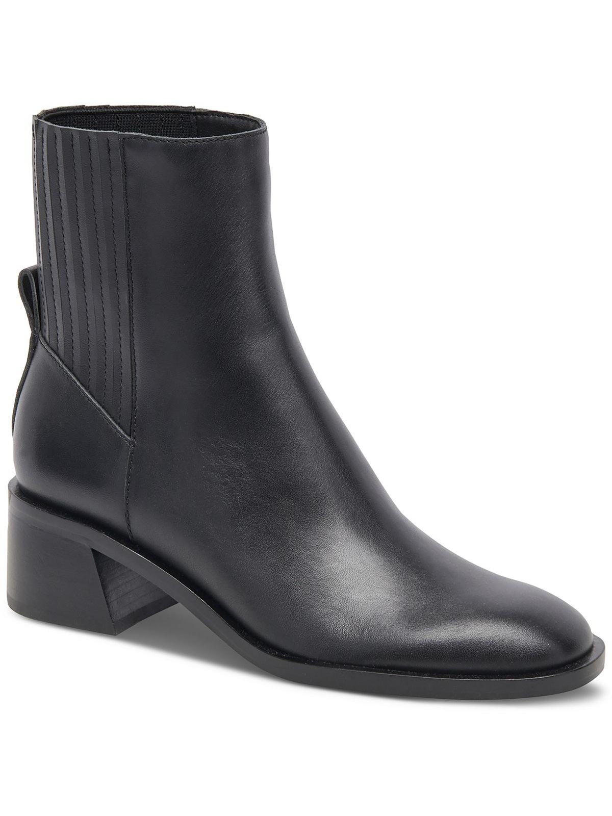 Delilah Womens Faux Leather Ankle Booties