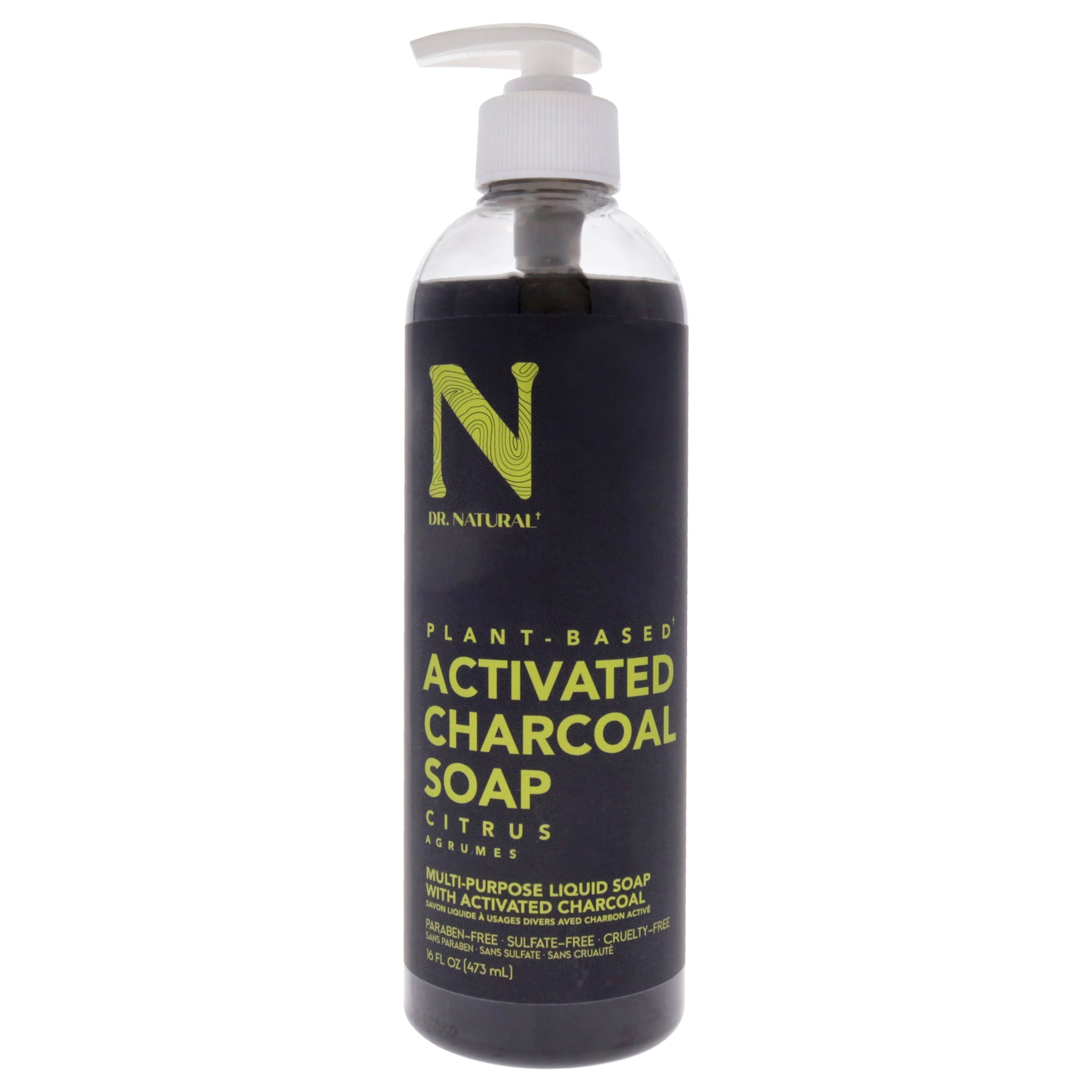 Activated Charcoal Liquid Soap - Citrus by Dr. Natural for Unisex - 16 oz Soap 7830480584764