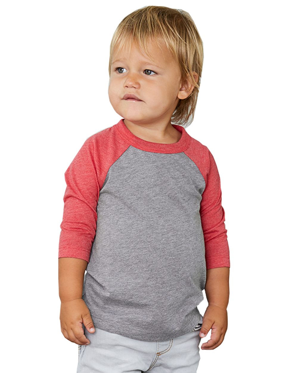 BELLA + CANVAS Toddler's Three-Quarter Sleeve Baseball Tee