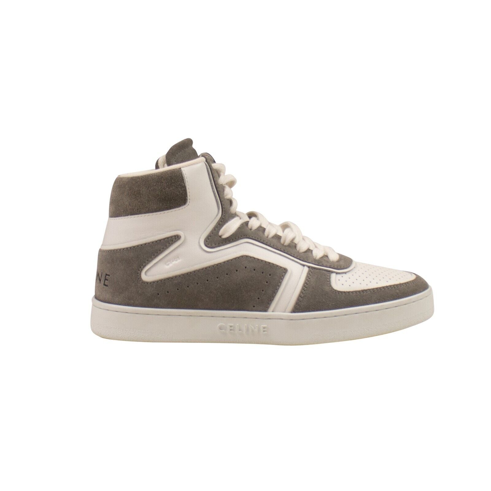 White And Grey Hi Top Trainer Sneakers 7261482025020