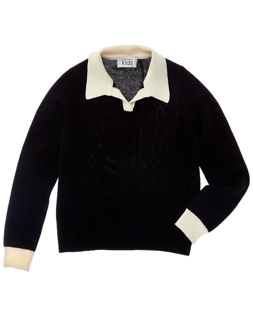 Autumn Cashmere Contrast Trim Wool & Cashmere-Blend Polo Sweater 7770363494460