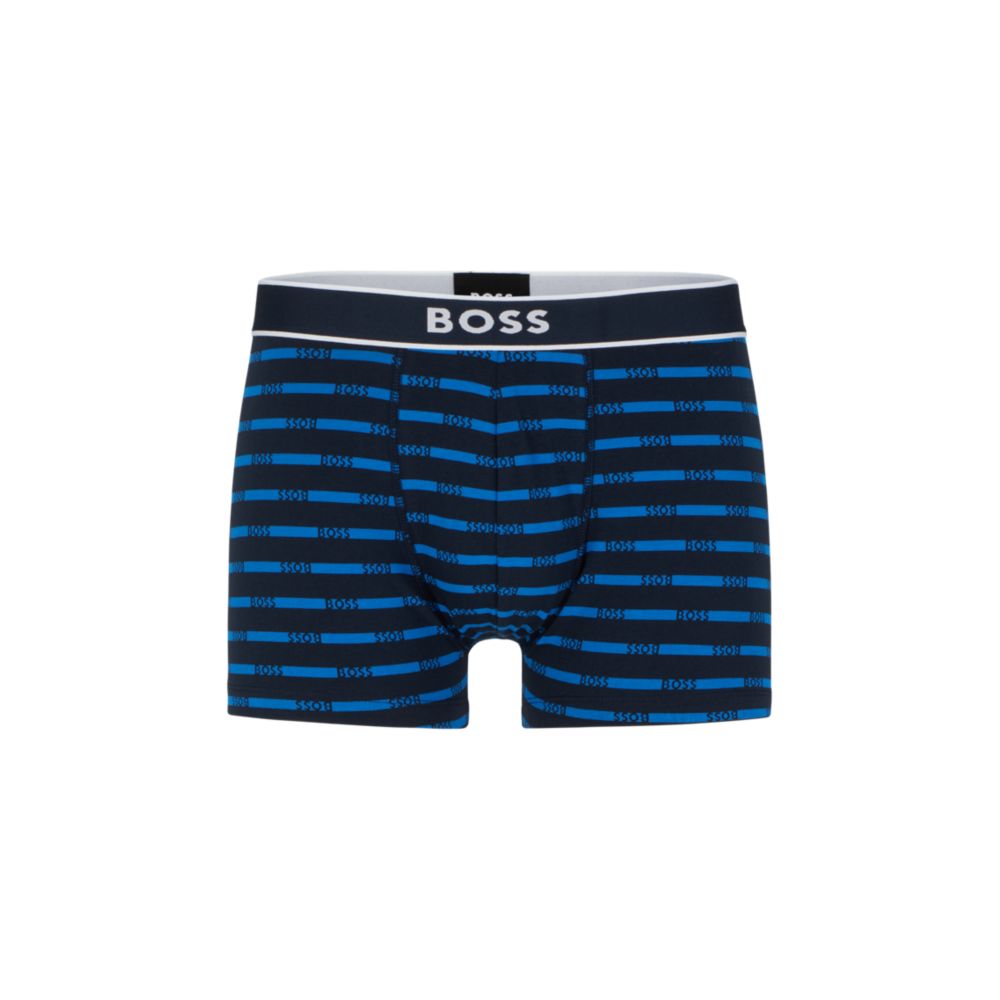 Stretch-cotton trunks with signature logo waistband