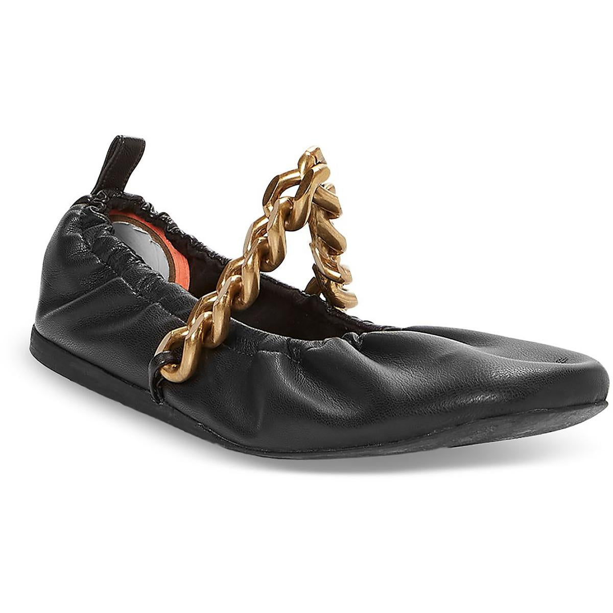 Falabella Faux Leather Round Toe Ballet Flats