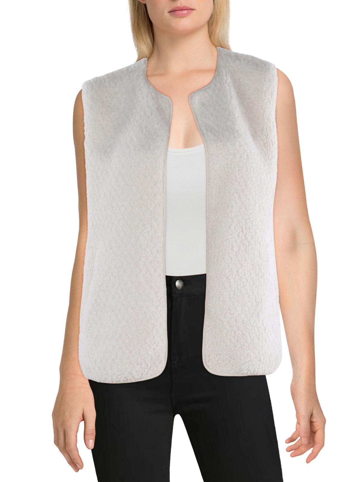 Womens Faux Fur Sherpa Casual Vest