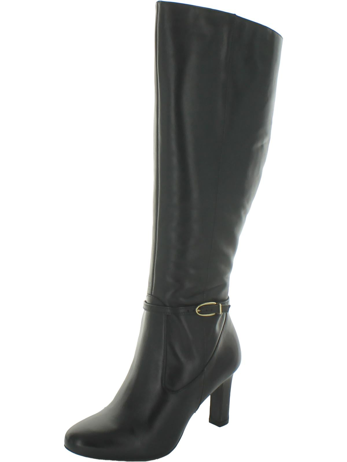 Henny Womens Leather Tall Knee-High Boots
