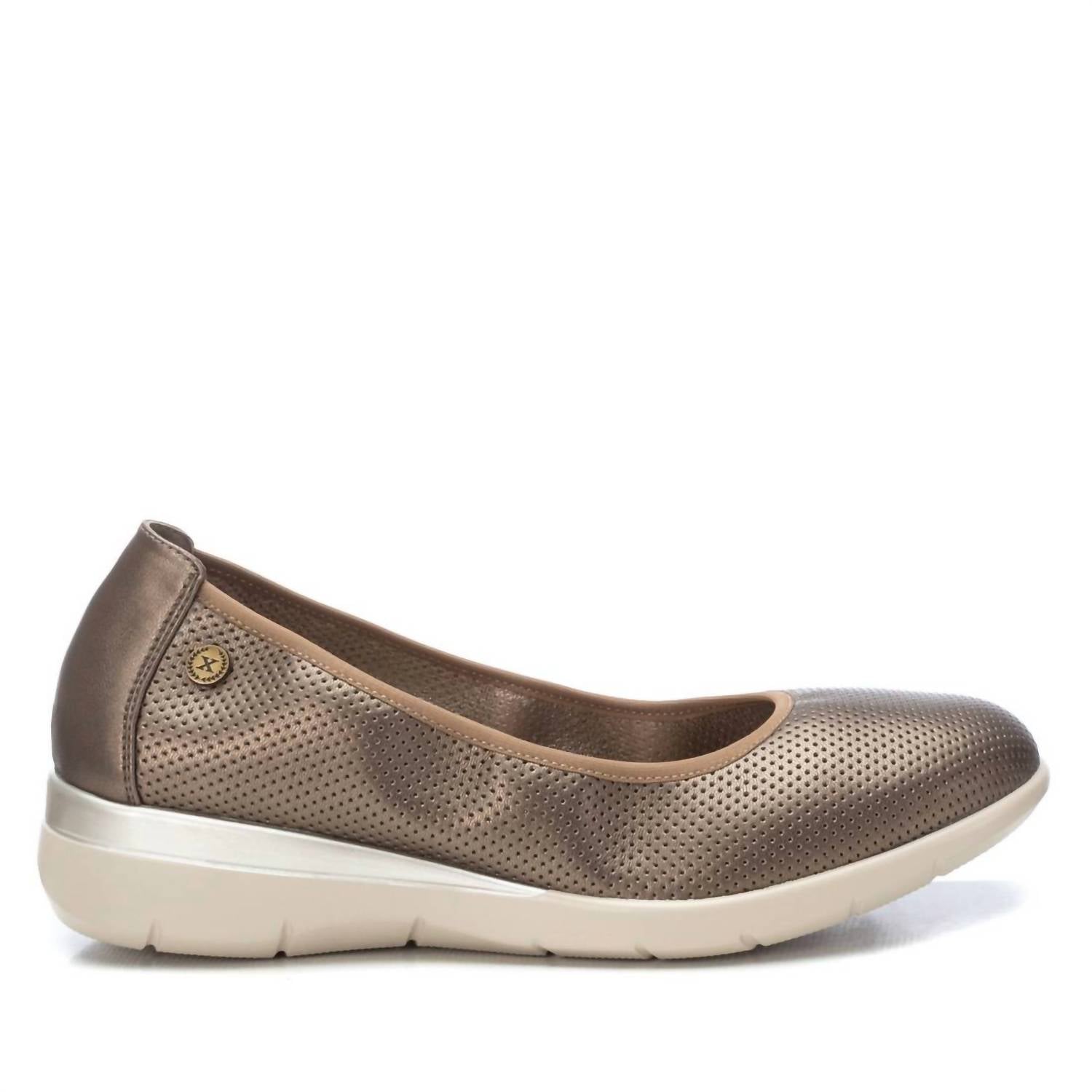 Women's Flat Ballerina In Bronze 7770386726972