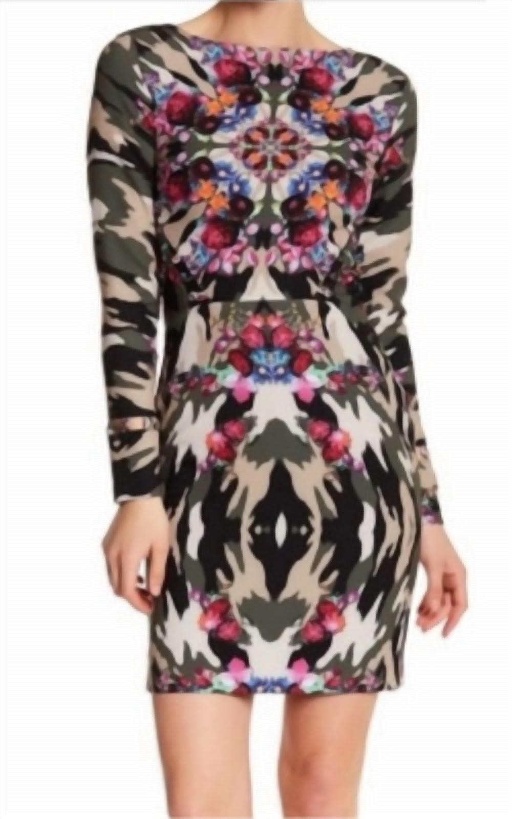 Artelier Nicole Miller Printed Dress In Multi