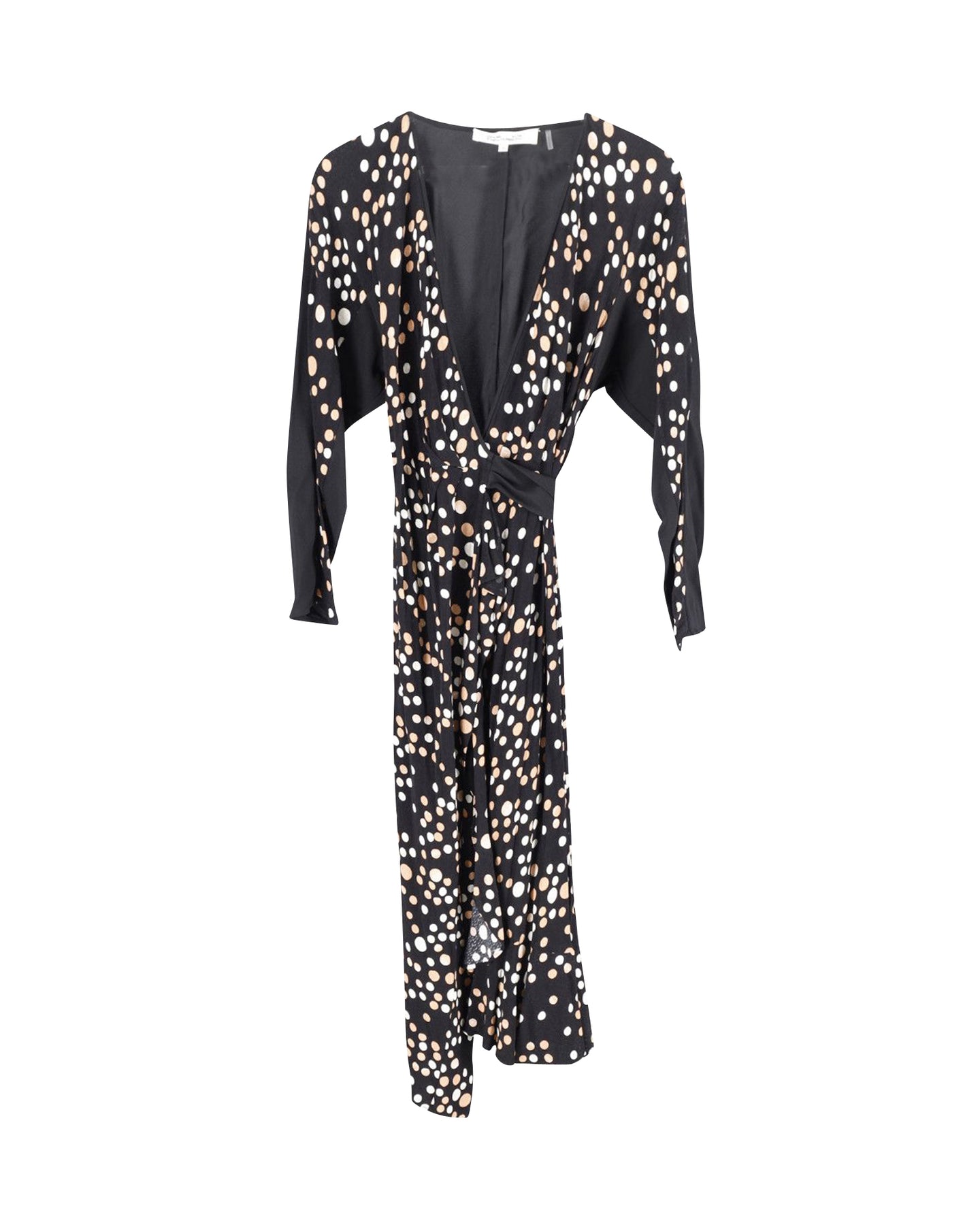 Diane Von Furstenberg Polka Dot Wrap Dress in Multicolor Viscose 7802227294268