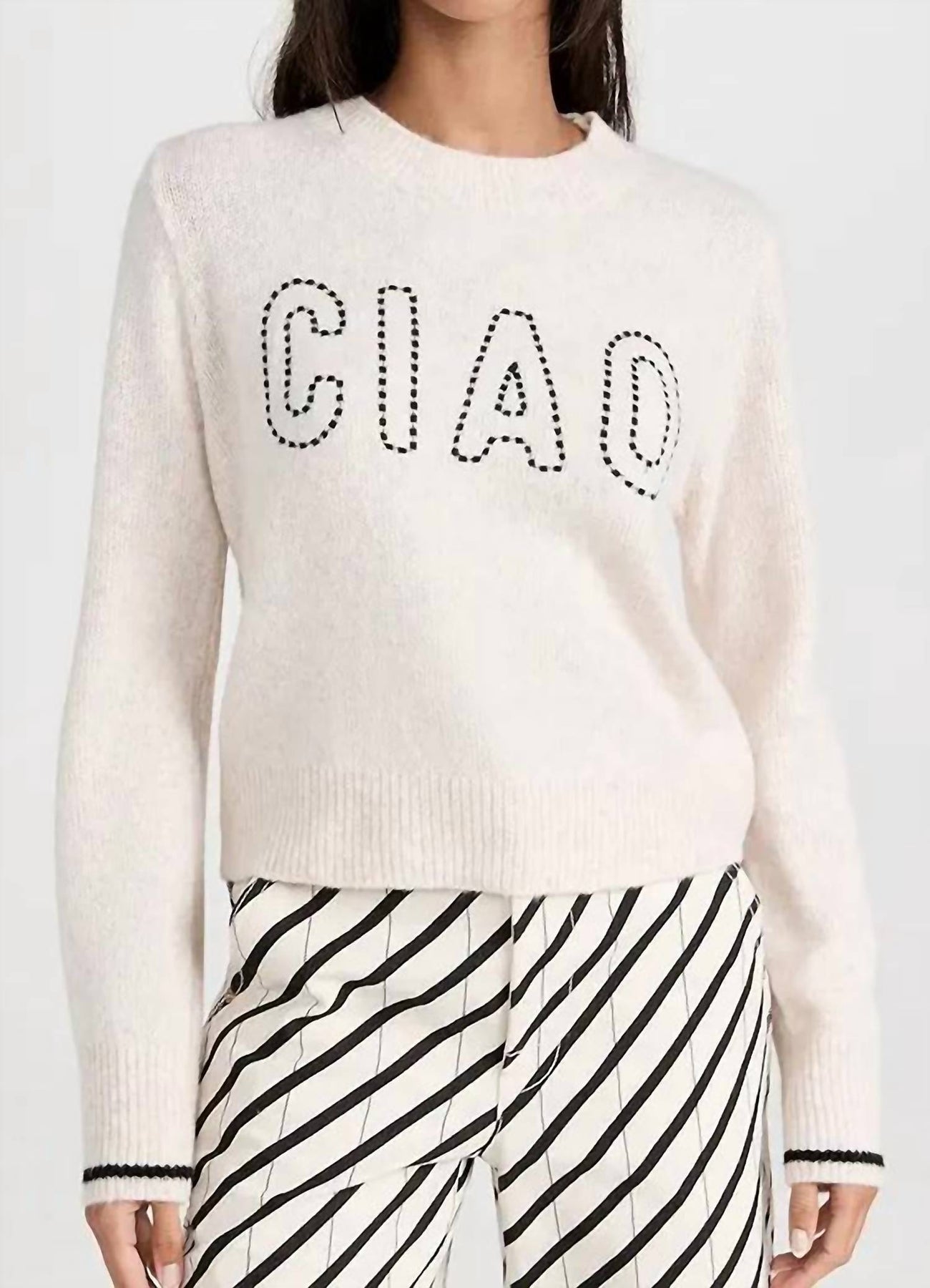 Milan Ciao Sweater In Light Oatmeal Heather