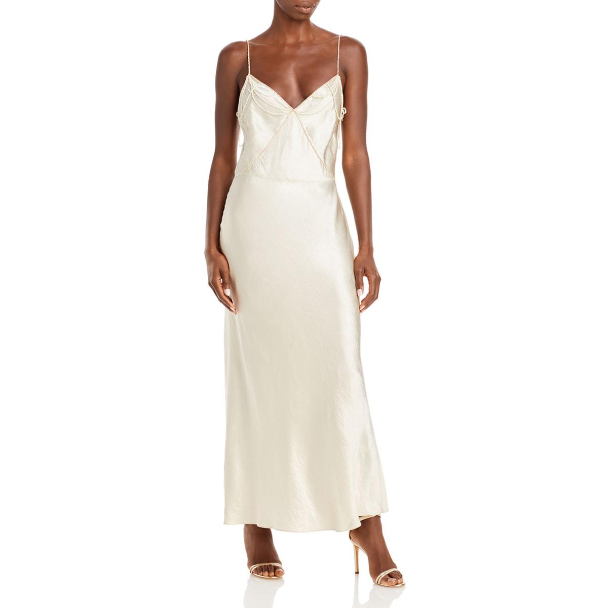 V-Neck Long Slip Dress
