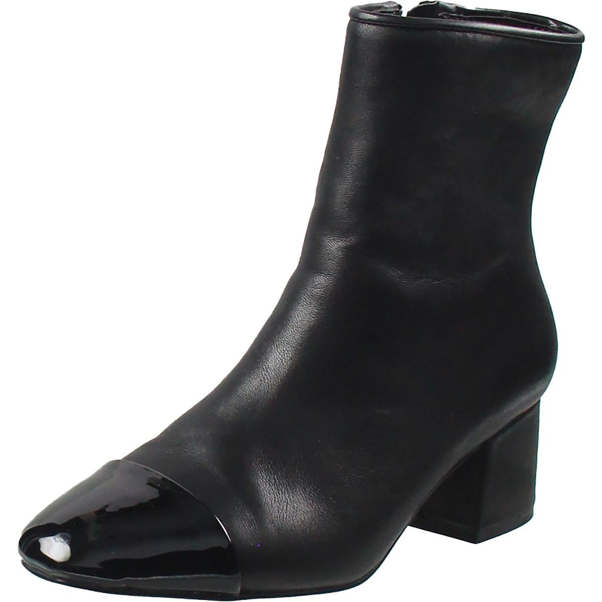 Eiffel Block Heel Faux Leather Mid-Calf Boots