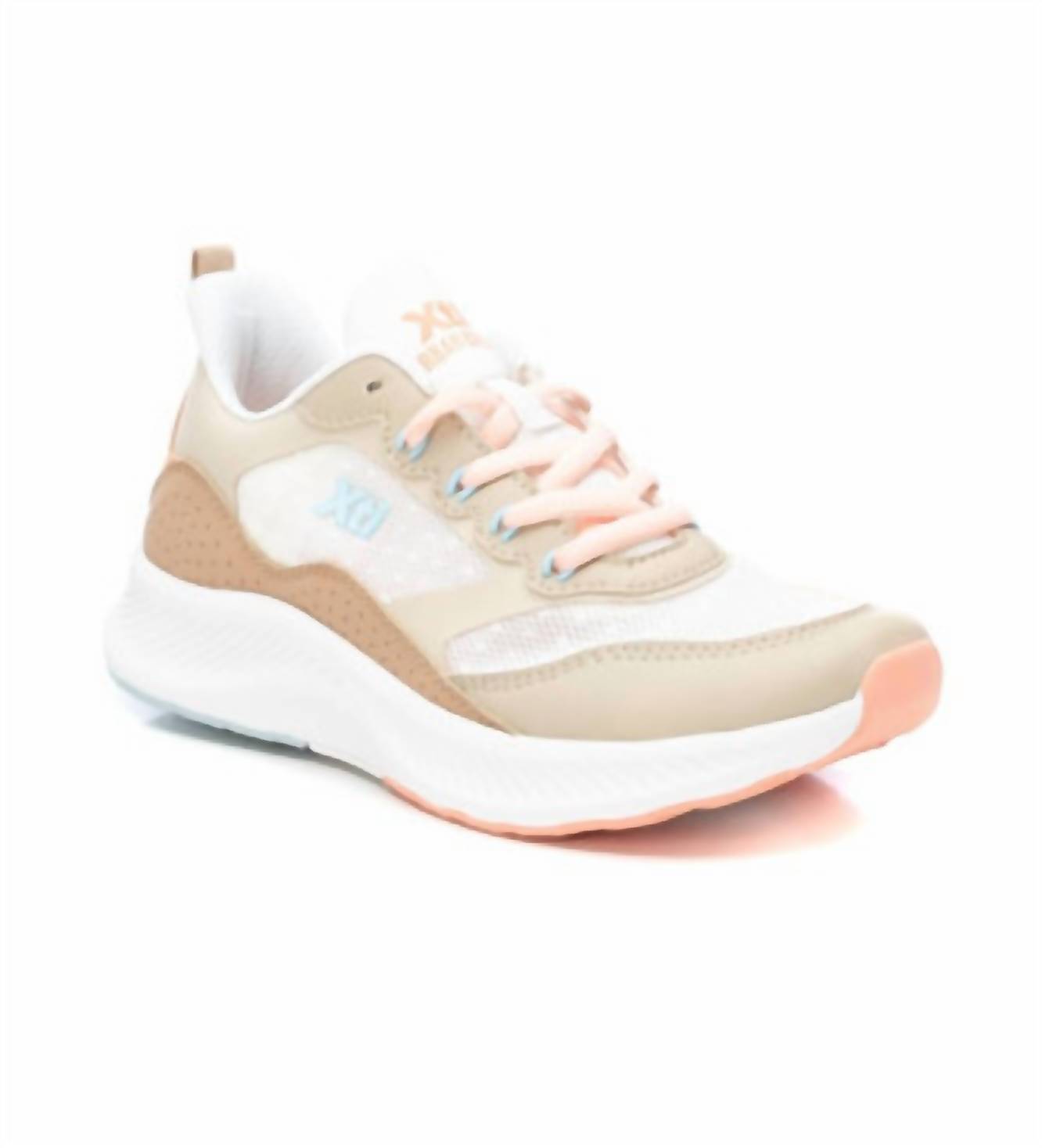 Women's Lace-Up Sneakers In Beige 7660444778556