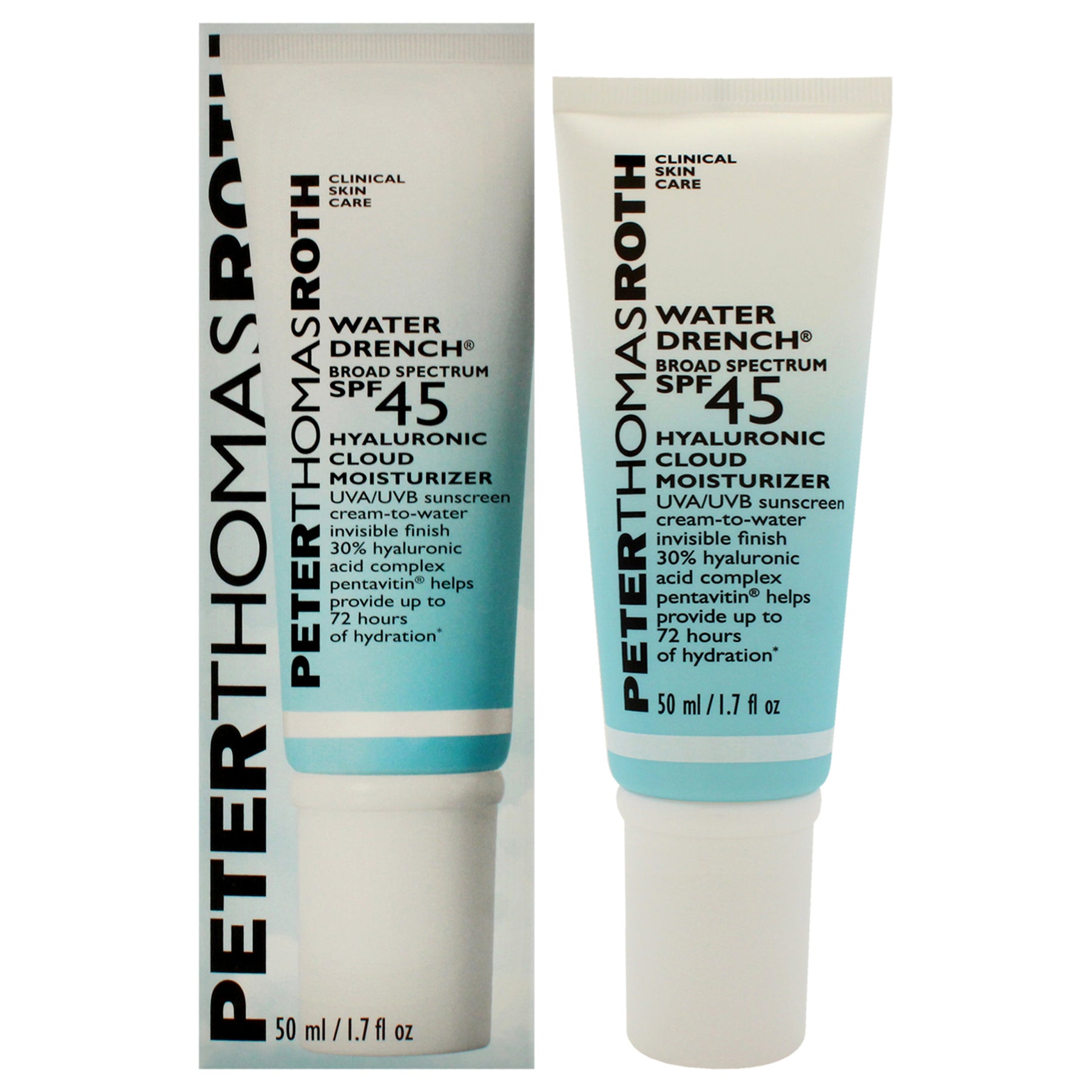 Water Drench Hyaluronic Cloud Moisturizer SPF 45 by Peter Thomas Roth for Unisex - 1.7 oz Sunscreen 7830708125756