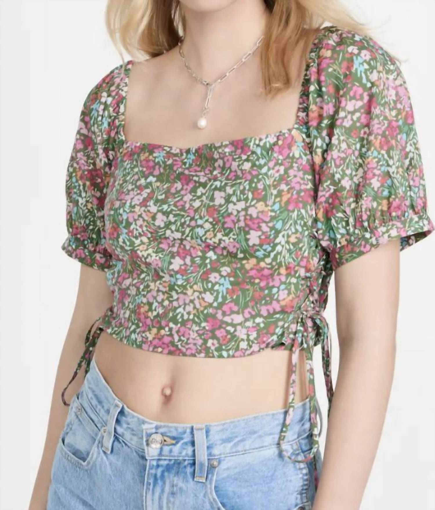 Big Sur Top In Greenfloral 7259018068028