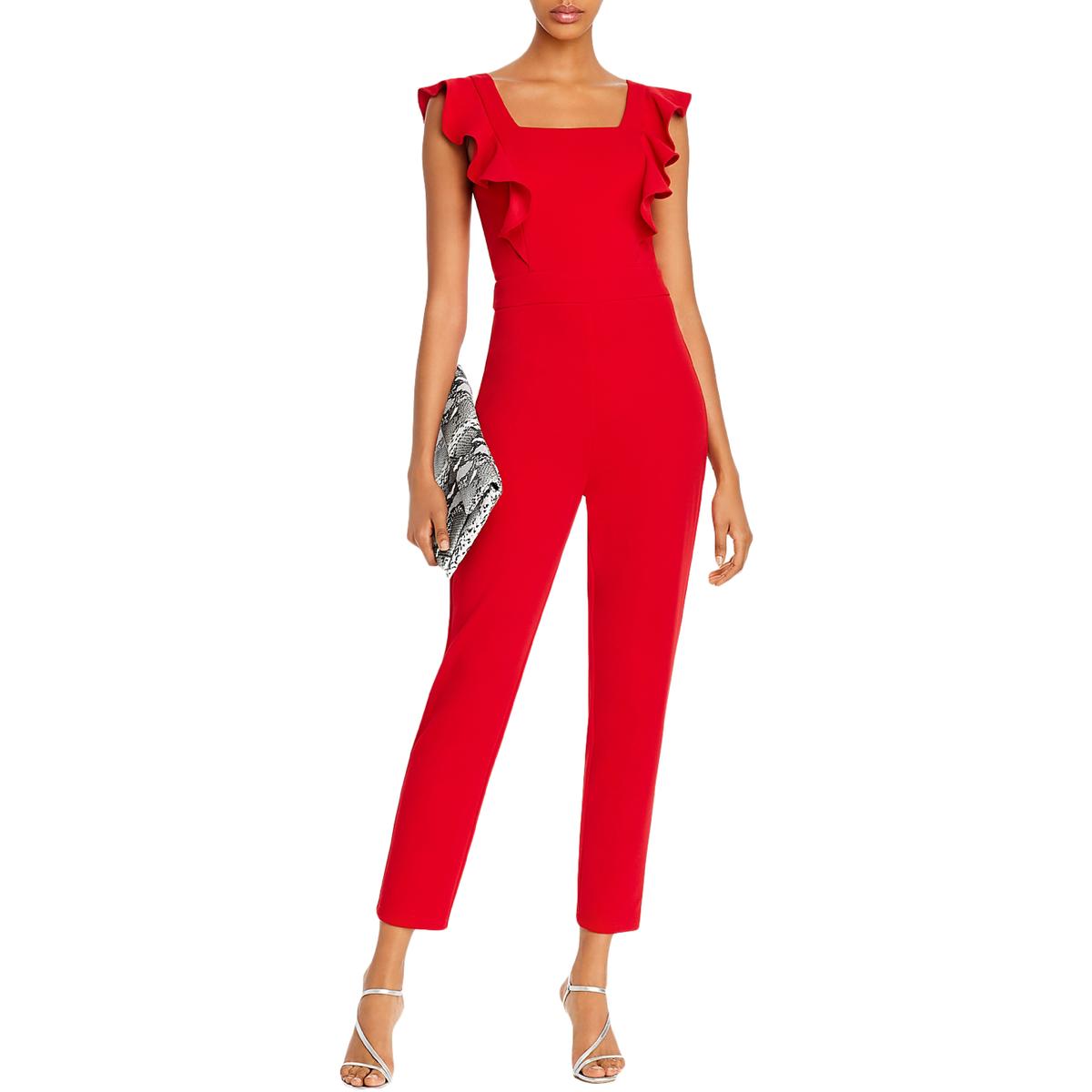 Square Neck Ruffled Jumpsuit