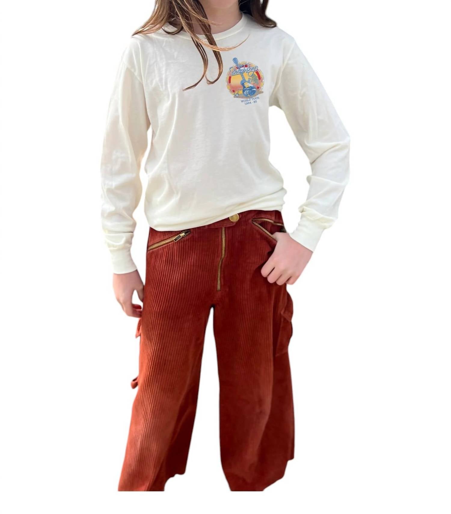 Beach Boys Organic Long Sleeve Tee In White