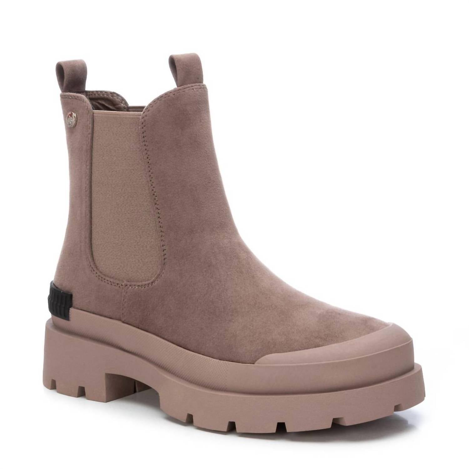 Women's Suede Ankle Booties In Light Brown