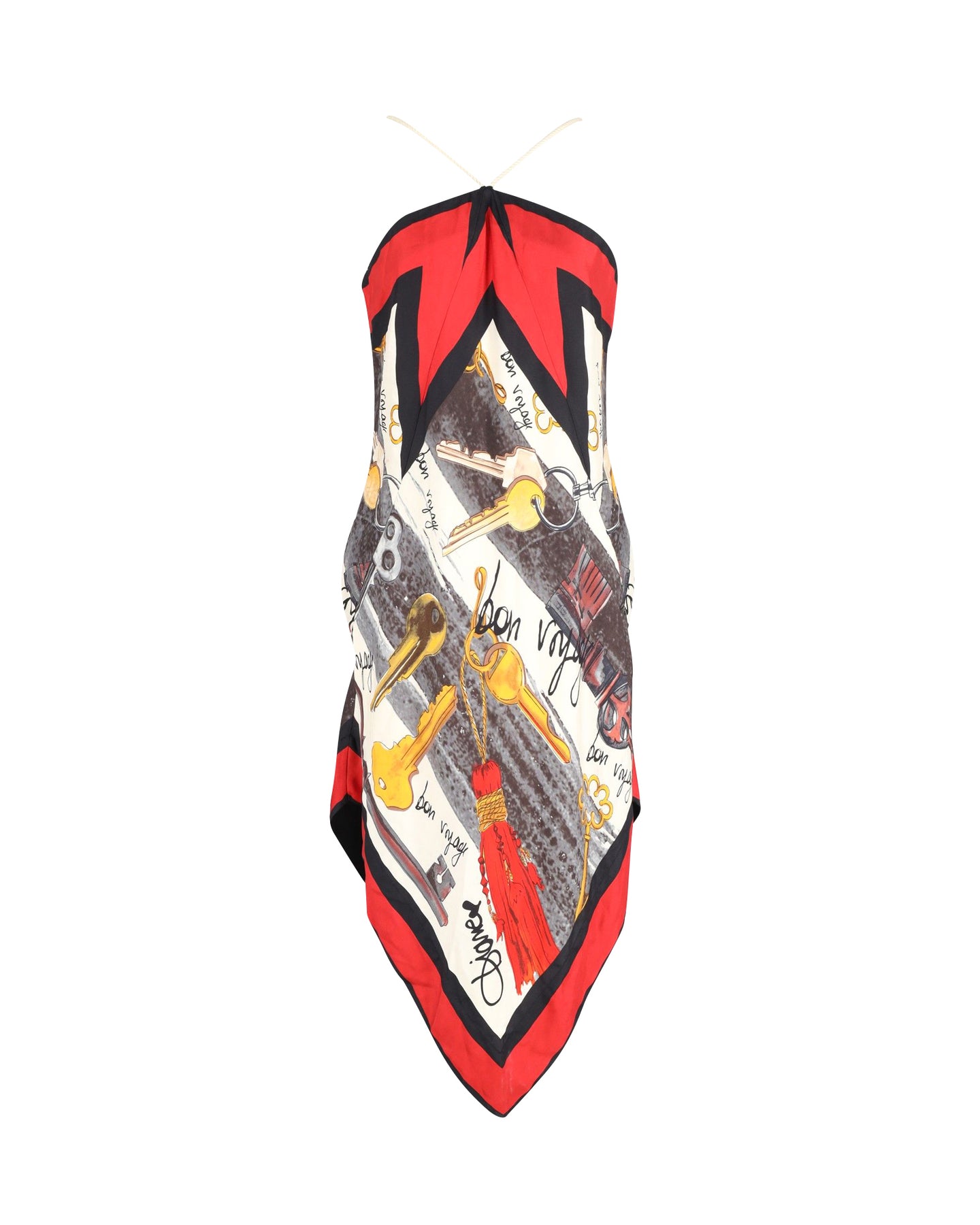 Diane Von Furstenberg Printed Halter Dress in Multicolor Silk 7802208813116