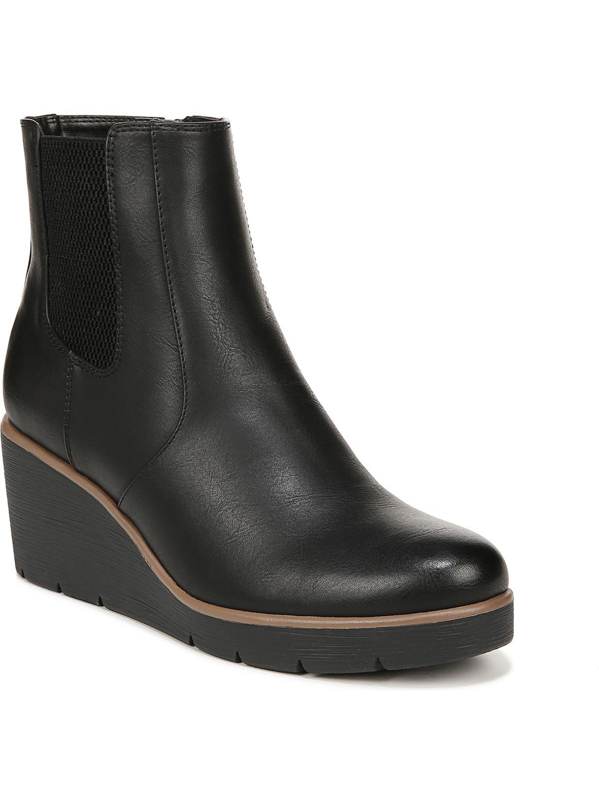 Womens Faux Leather Almond Toe Ankle Boots 7268823105596