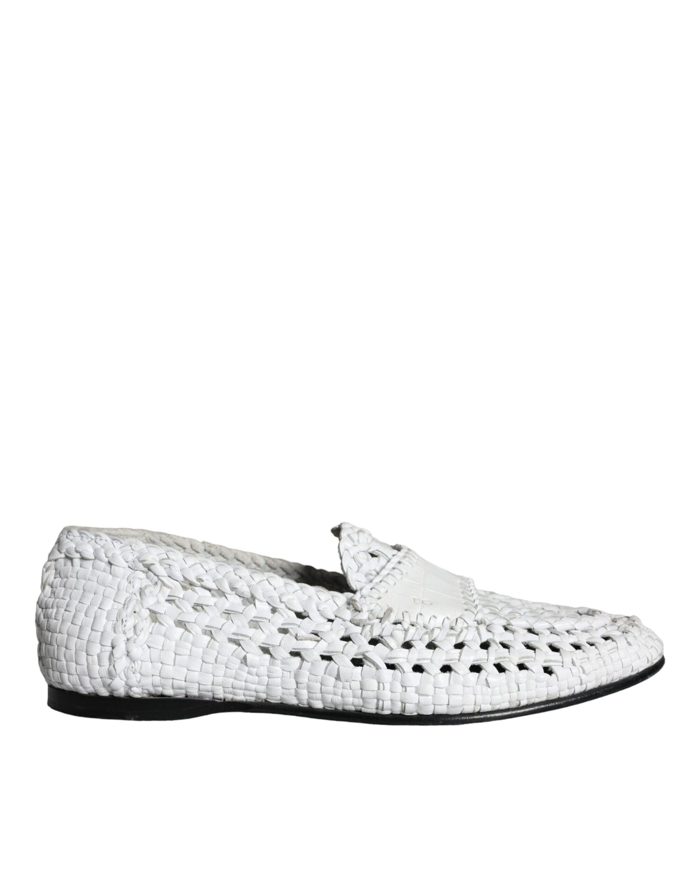 Dolce & Gabbana Woven Leather Slip On Loafers Men Men's Shoes (Pre-Owned) 7789141196860