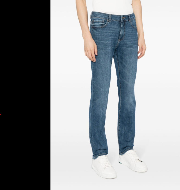 DL1961 Men Nick Blue Denim Slim Fit Stretch Cotton Jeans Seaside